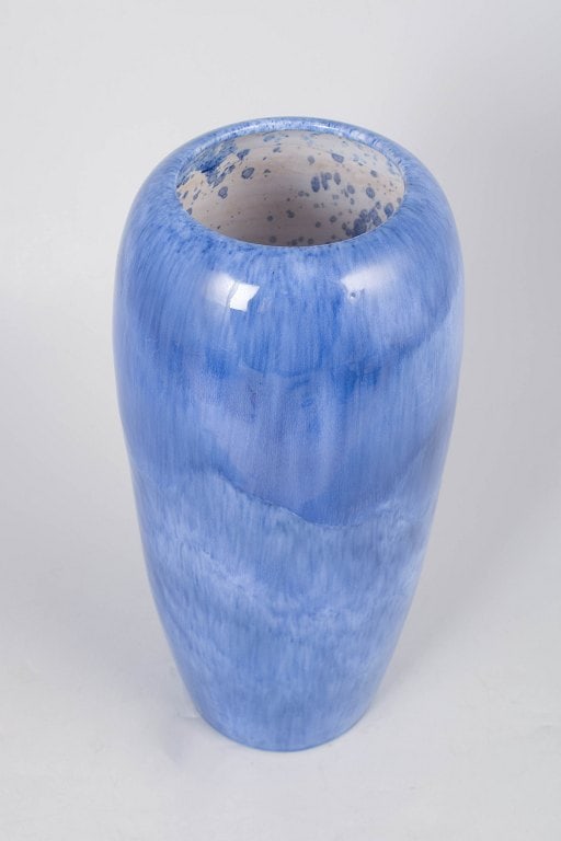THL Denmark. Large tall cylindrical stoneware vase in with light blue tones. Approx. 1940s. - 2