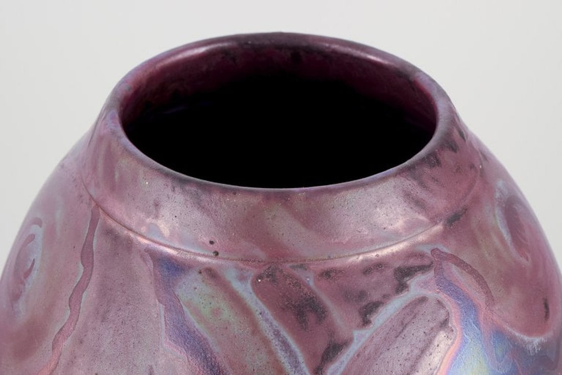 E.B.S. Klint, Danish ceramicist. Large unique ceramic floor vase with two handles. Mid-20th century. - 7