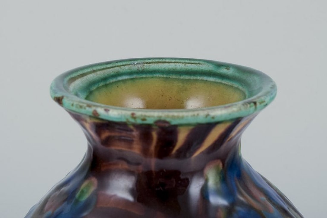 Kähler, Denmark. Ceramic vase. Cow horn technique. Ca. 1930s - 3