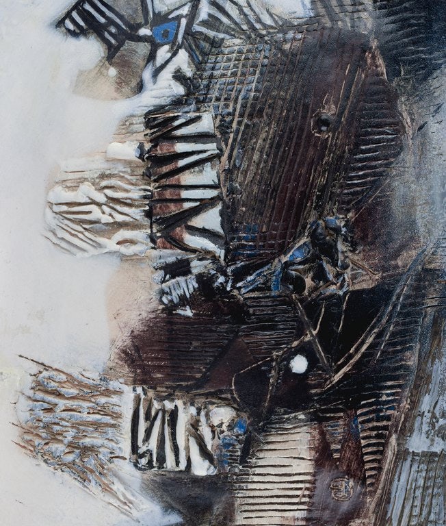 Jeppe Hagedorn-Olsen (1902-1996), relief in stoneware with abstract motifs. - 2