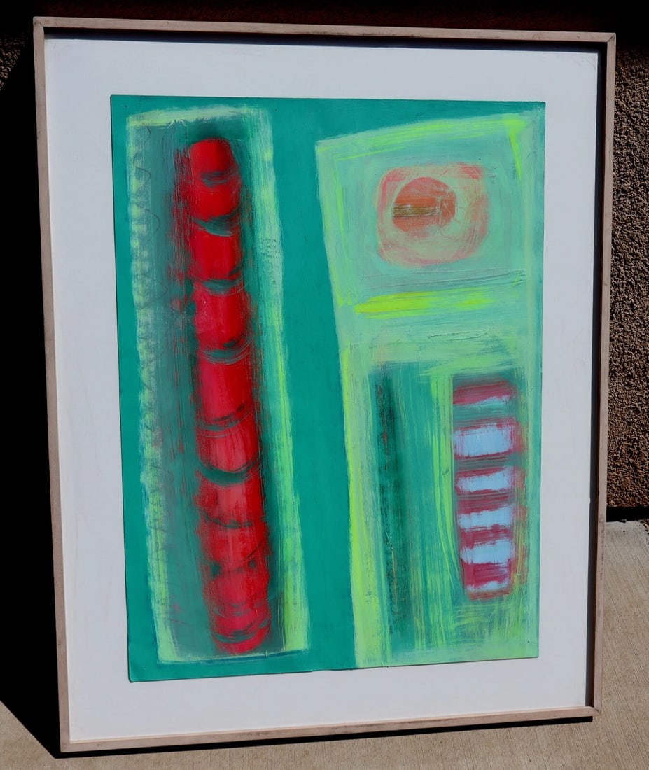 HERB ALPERT Original Abstract Acrylic painting on paper "STEREO" 1991 - 2