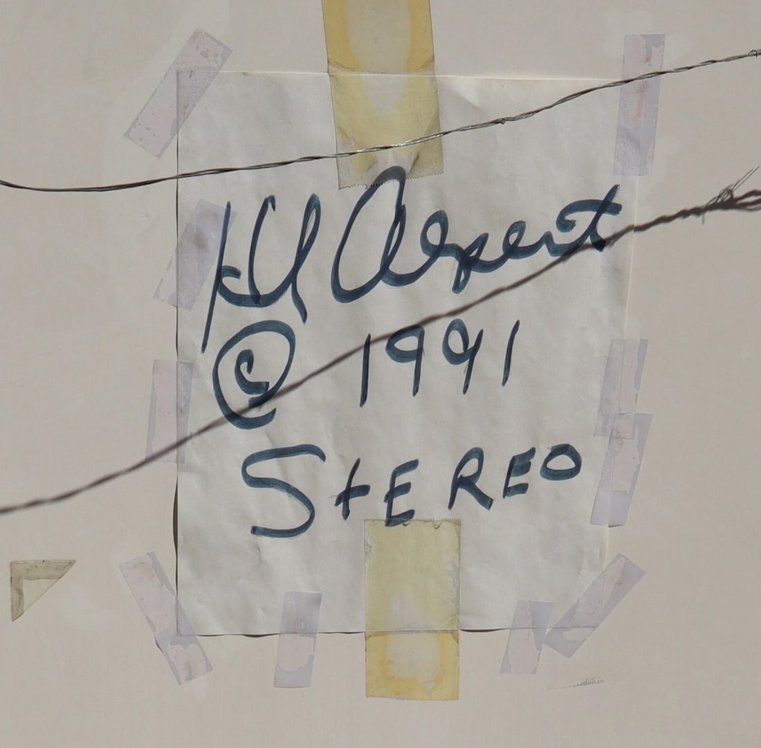 HERB ALPERT Original Abstract Acrylic painting on paper "STEREO" 1991 - 7