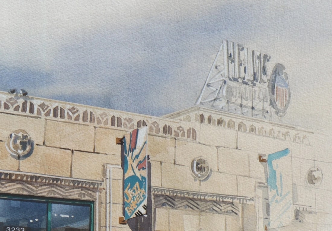 M RANDALL MYTAR Original watercolor Helms Bakery/Jazz Bakery Culver City Calif - 4