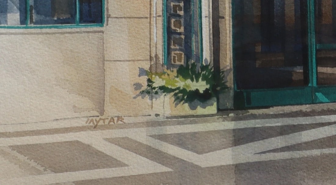 M RANDALL MYTAR Original watercolor Helms Bakery/Jazz Bakery Culver City Calif - 6
