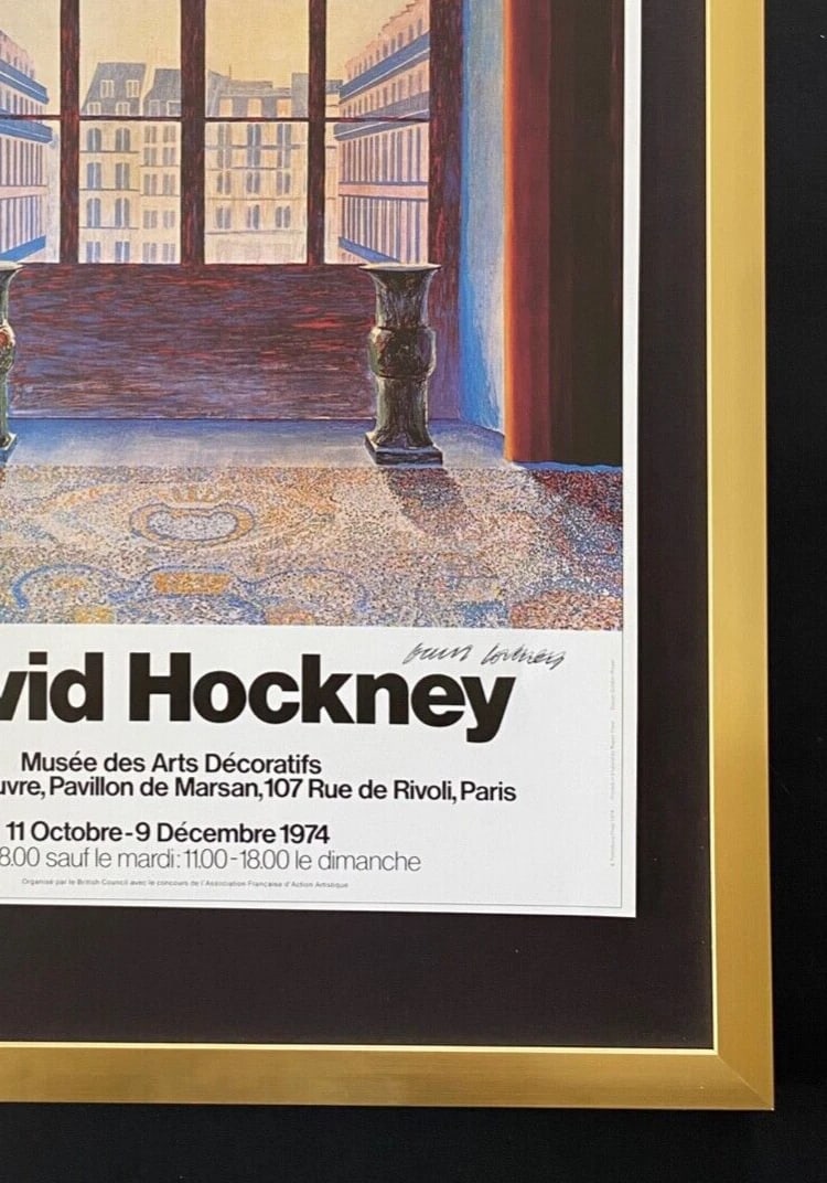 David Hockney | Vintage 1987 Signed Poster Print Framed - 2