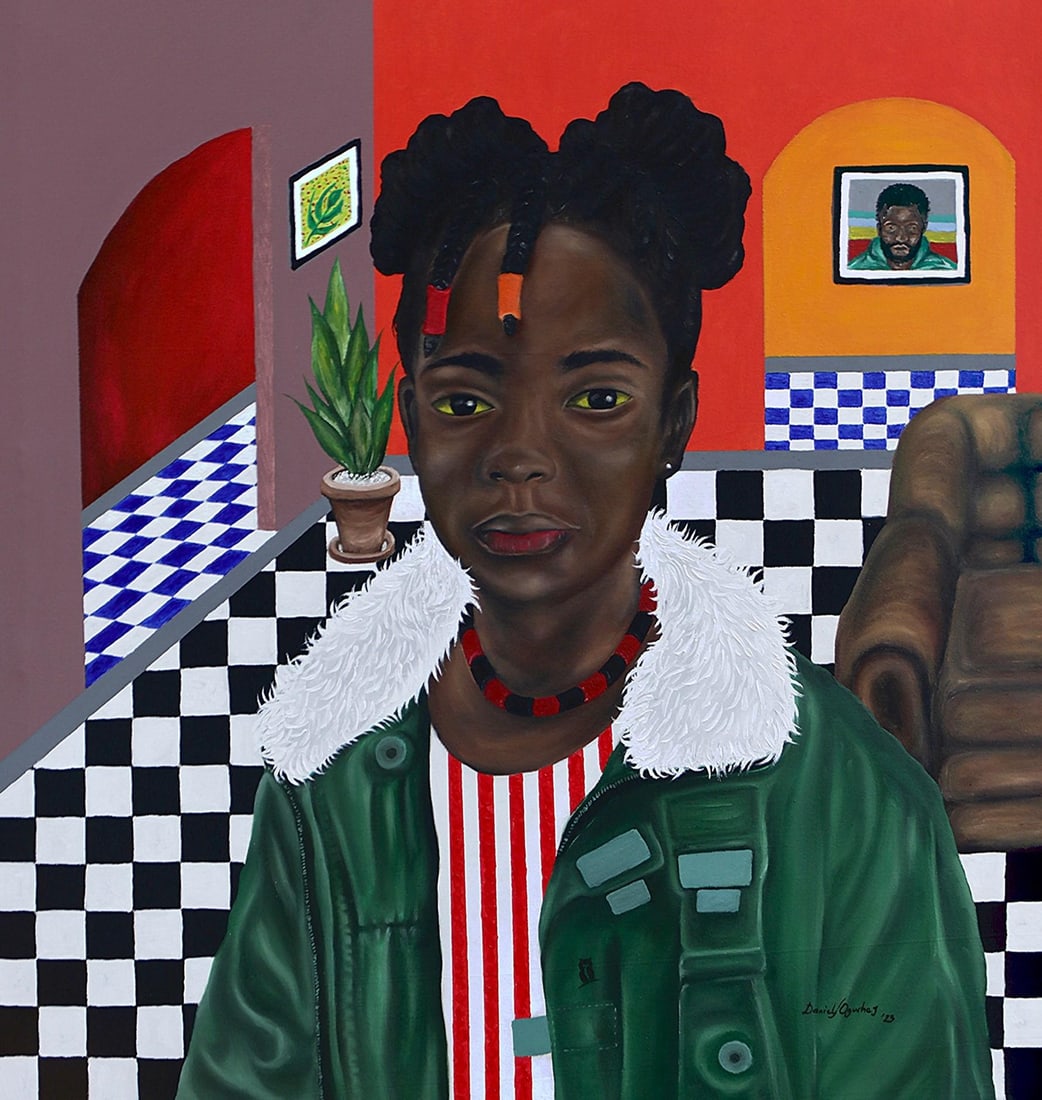 Daniel Oguche Junior, Girl in Green, 2023 - 4