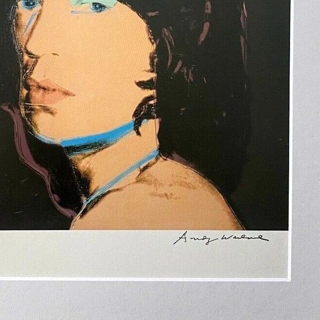 ANDY WARHOL | MICK JAGGER SIGNED VINTAGE PRINT MATTED AND FRAMED - 2