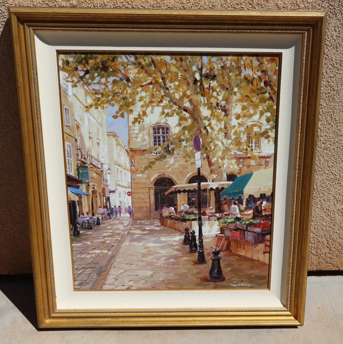 ROBERT SCHAAR Giclee Print on Canvas Provence Marketplace Ed of 100 Compare $2k - 2