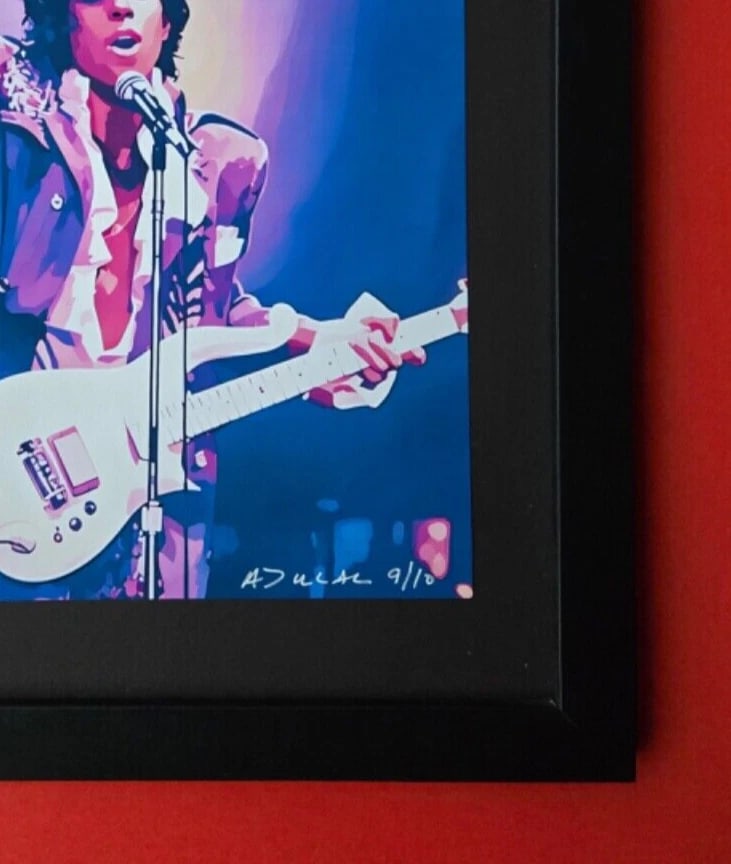 ALEXANDER DULAC | PRINCE PURPLE RAIN Hand Signed Authentic Print Ed of 10 COA - 3