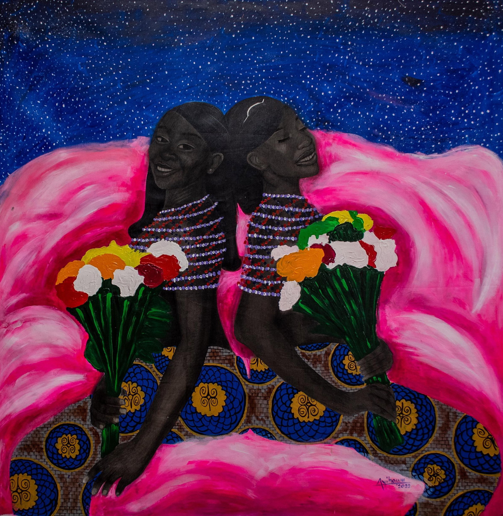 Paul Ayihawu, Beflowered II, 2022 - 5