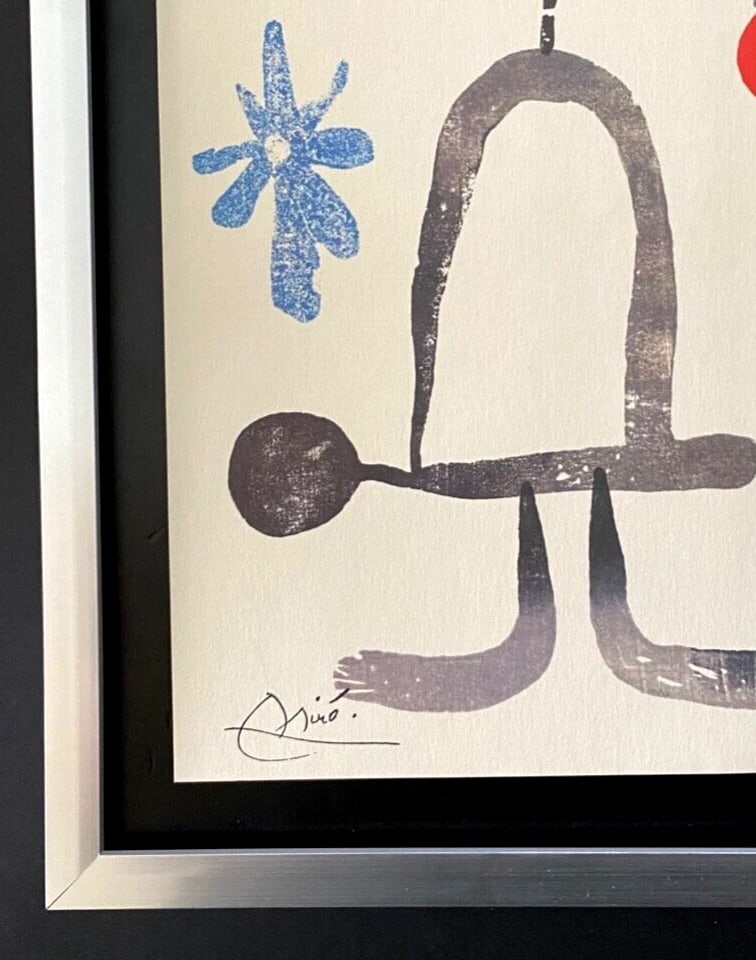 Joan Miro | Vintage 1983 Signed Colorful Print | Mounted and Framed - 2