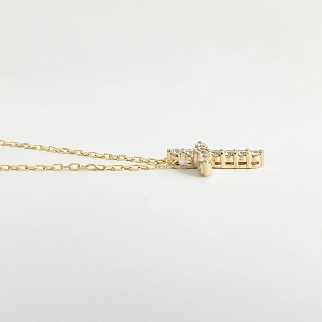Diamond Cross Pendant Necklace 14K Yellow Gold, .52 CTW - 5