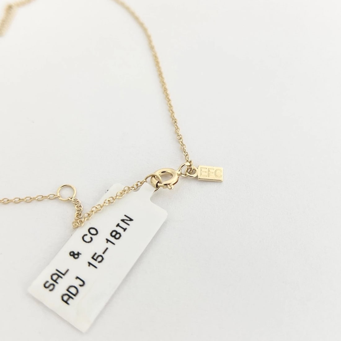 Thin Diamond Bar Pendant Necklace 14K Yellow Gold, Adjustable Length, .05 CTW - 7