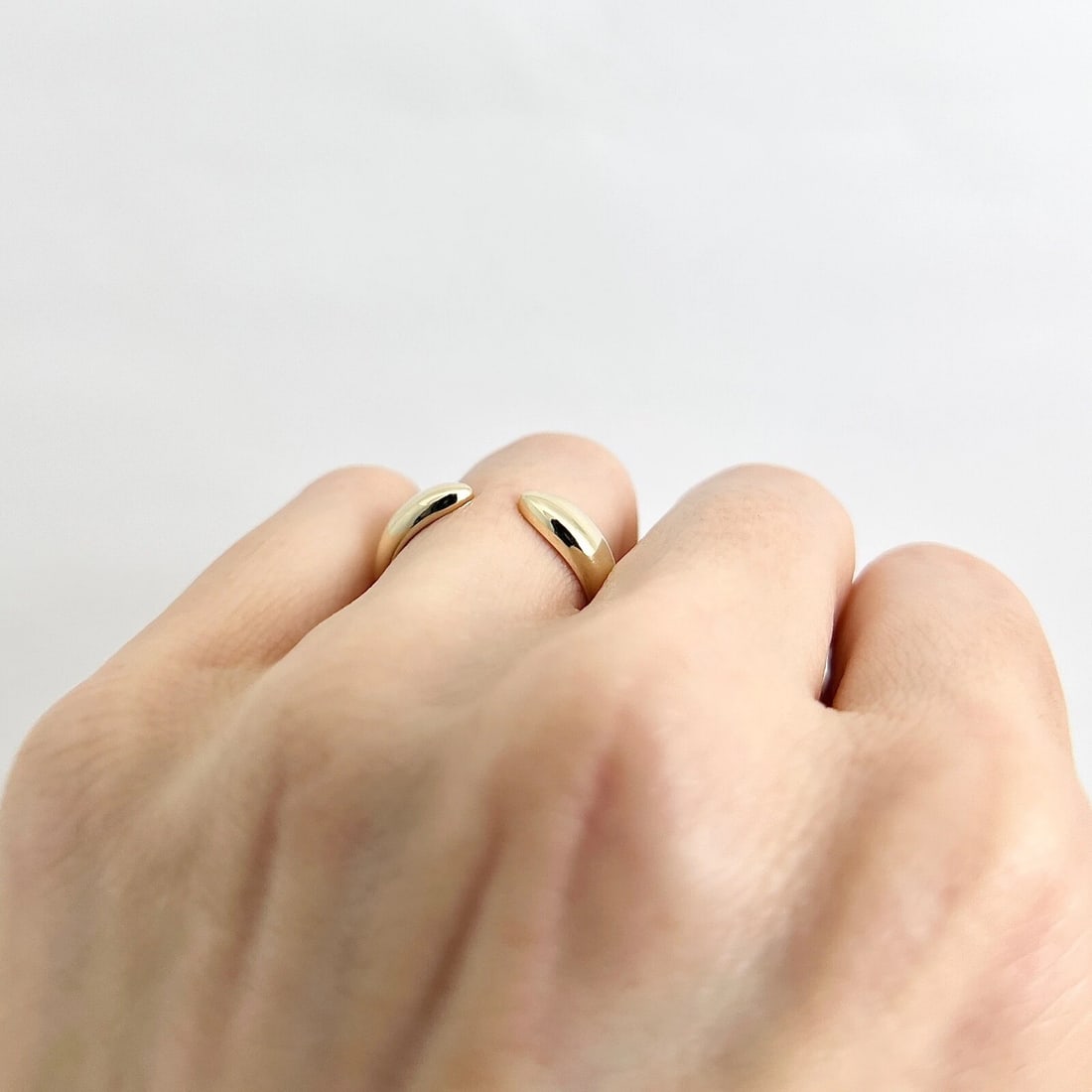 Open Claw Statement Ring 14K Yellow Gold, Size 6.75 - 5