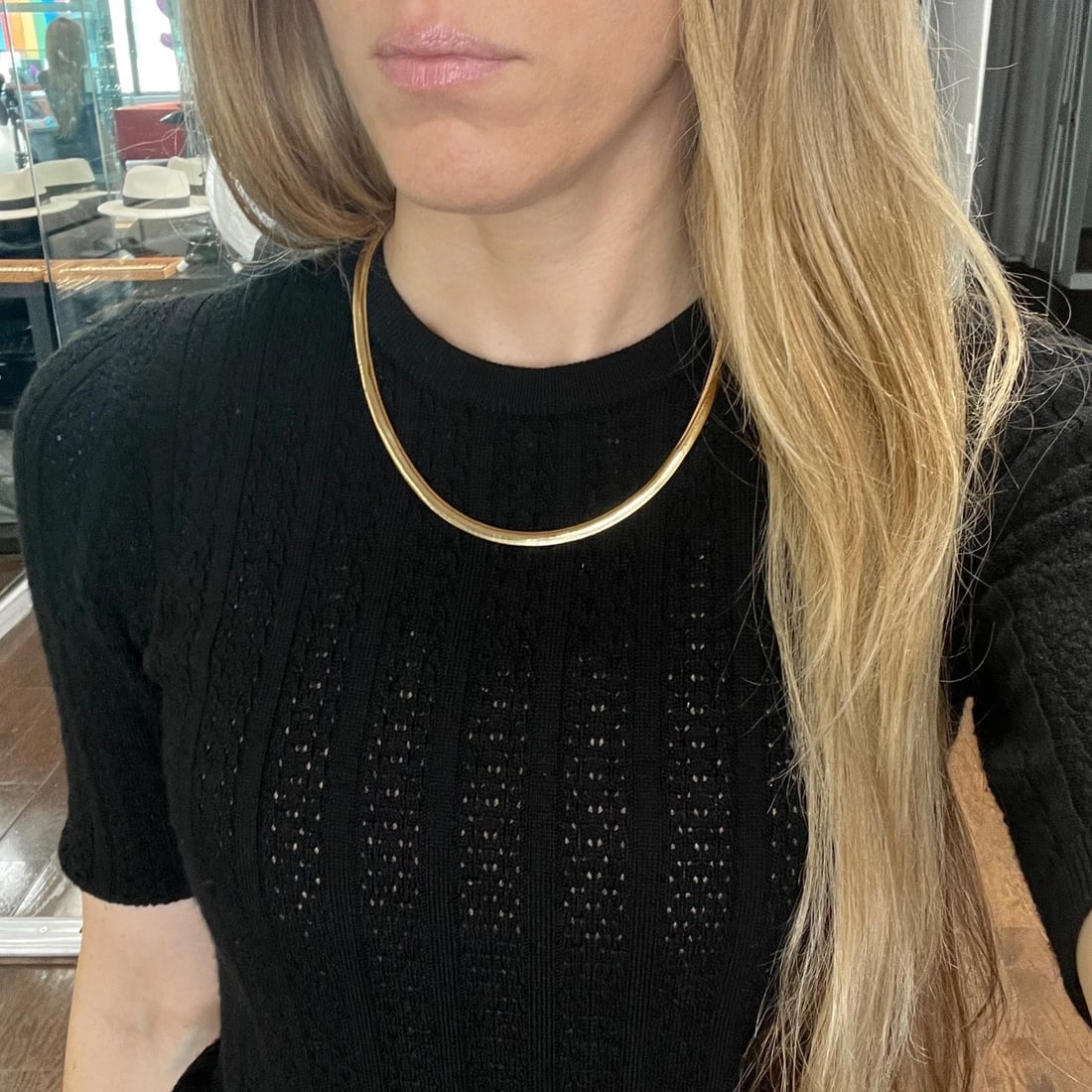 Italian Omega Chain Necklace 14K Yellow Gold, 19 Inches, 4.9 mm, 24.81 Grams - 3