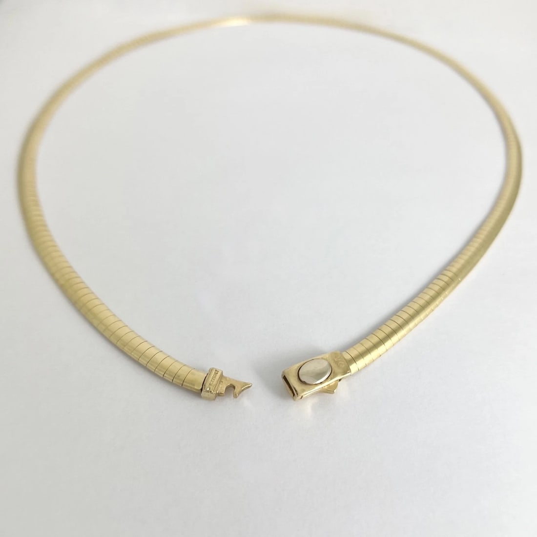 Italian Omega Chain Necklace 14K Yellow Gold, 19 Inches, 4.9 mm, 24.81 Grams - 4