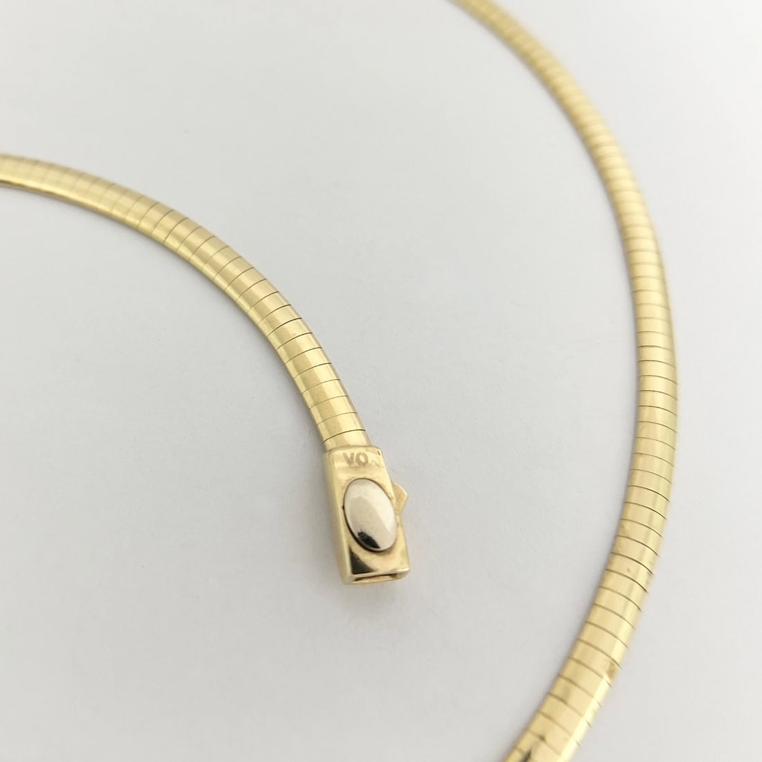 Italian Omega Chain Necklace 14K Yellow Gold, 19 Inches, 4.9 mm, 24.81 Grams - 7