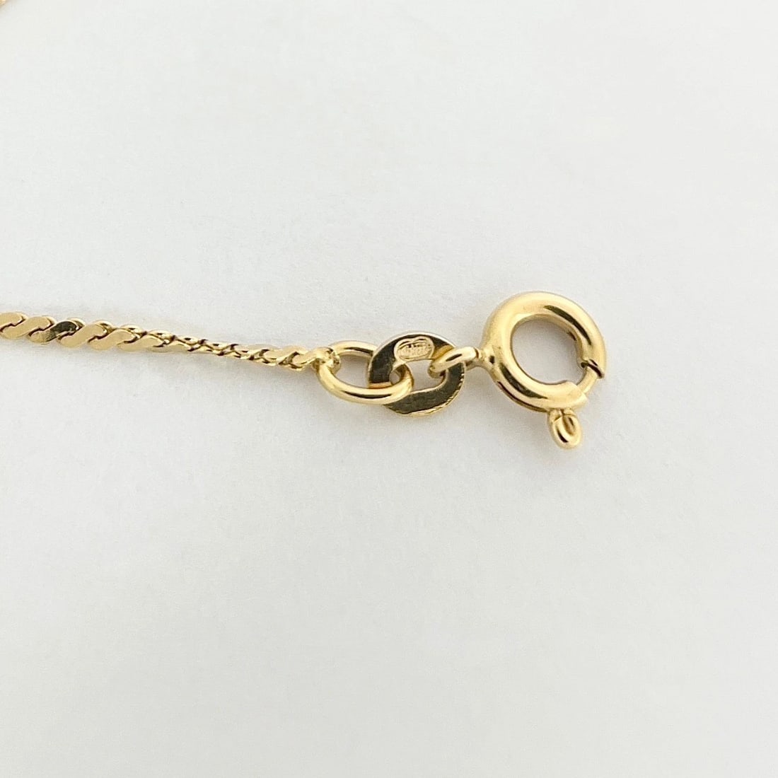 UNOAERRE Italian Gold Ball S-Link Chain Station Necklace 14K Yellow Gold 6.57 Gr - 7