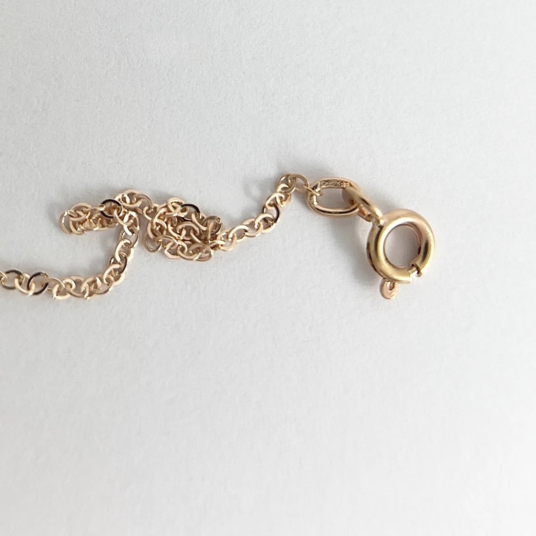 Long Thin Curb Chain Necklace 14K Rose Gold, 24 Inches, 1.6 mm, 2.55 Grams - 7