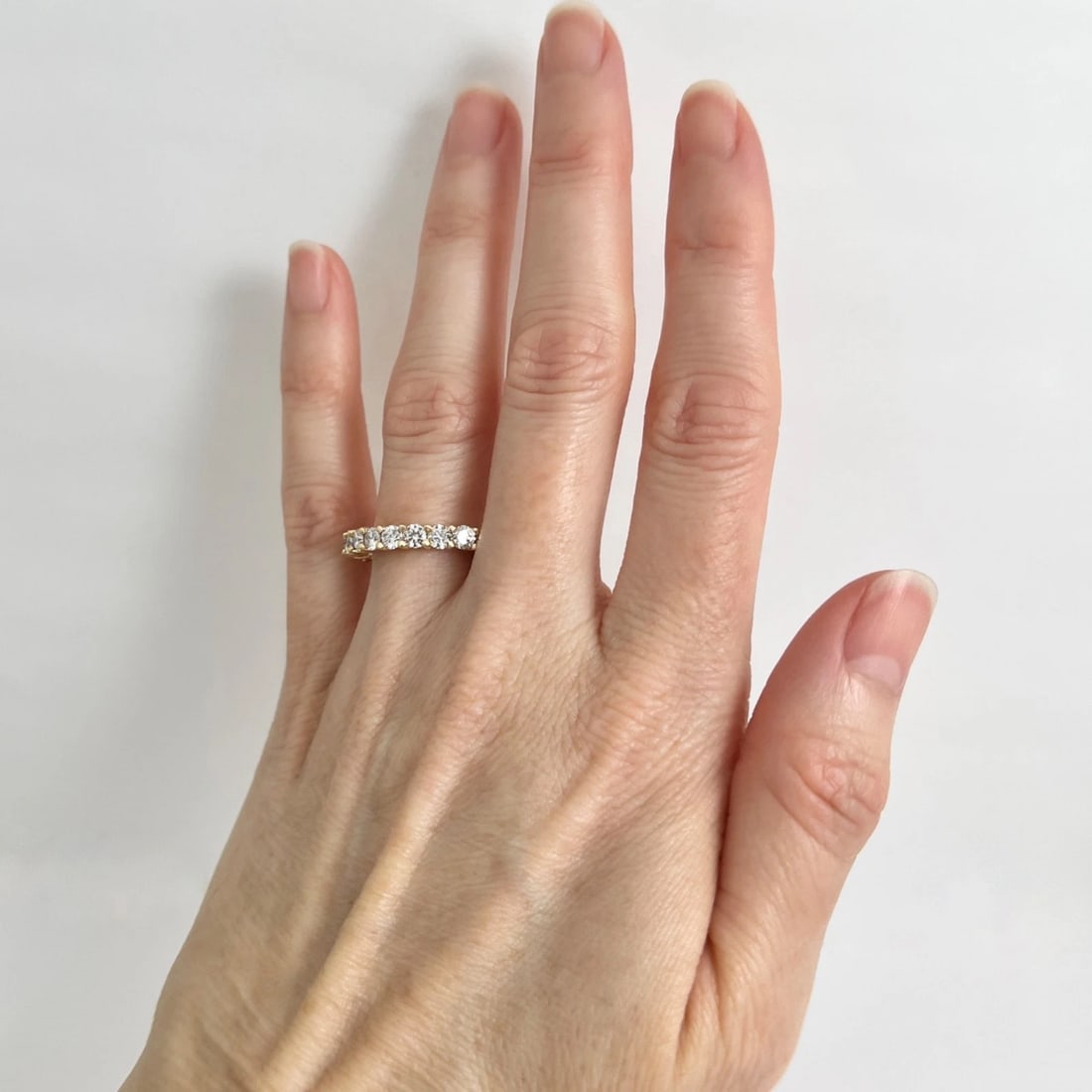Round Diamond Eternity Ring Wedding Band 14K Yellow Gold, Size 6, 2.75 CTW - 2