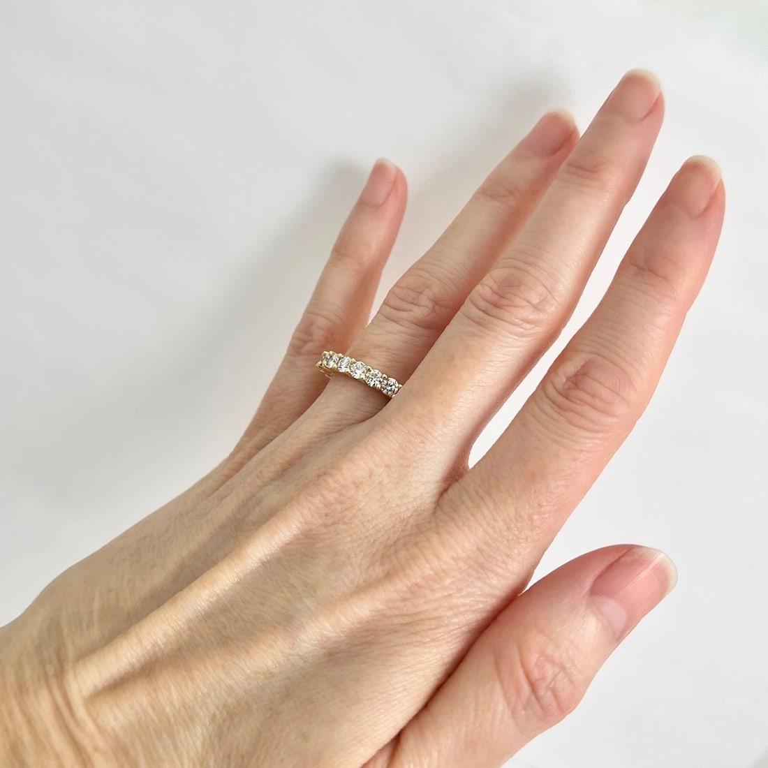 Round Diamond Eternity Ring Wedding Band 14K Yellow Gold, Size 6, 2.75 CTW - 3