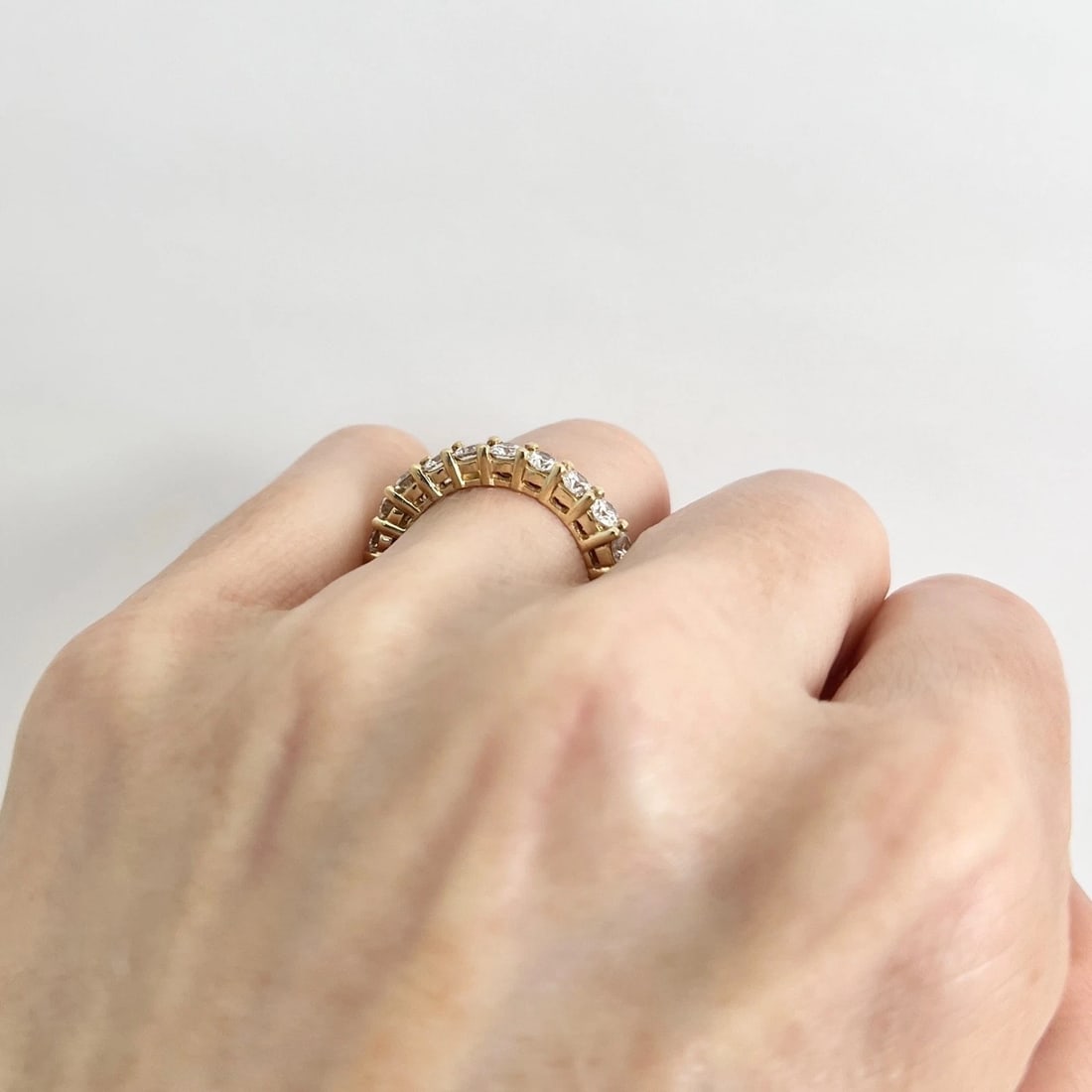 Round Diamond Eternity Ring Wedding Band 14K Yellow Gold, Size 6, 2.75 CTW - 4