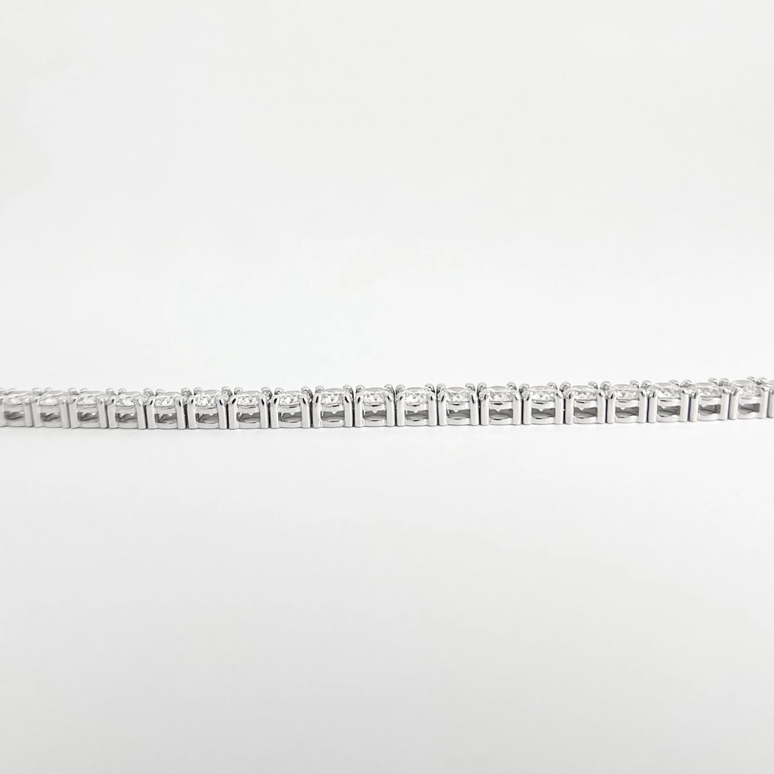 Round Diamond Tennis Bracelet 14K White Gold, 7 Inches, 10.05 CTW - 7