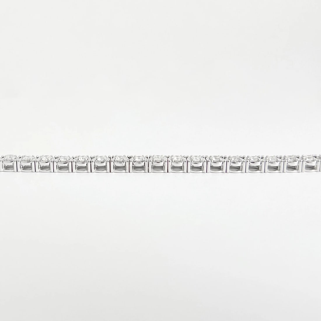 Round Diamond Illusion Set Tennis Bracelet 14K White Gold, 7.5 Inches, 2.85 CTW - 7