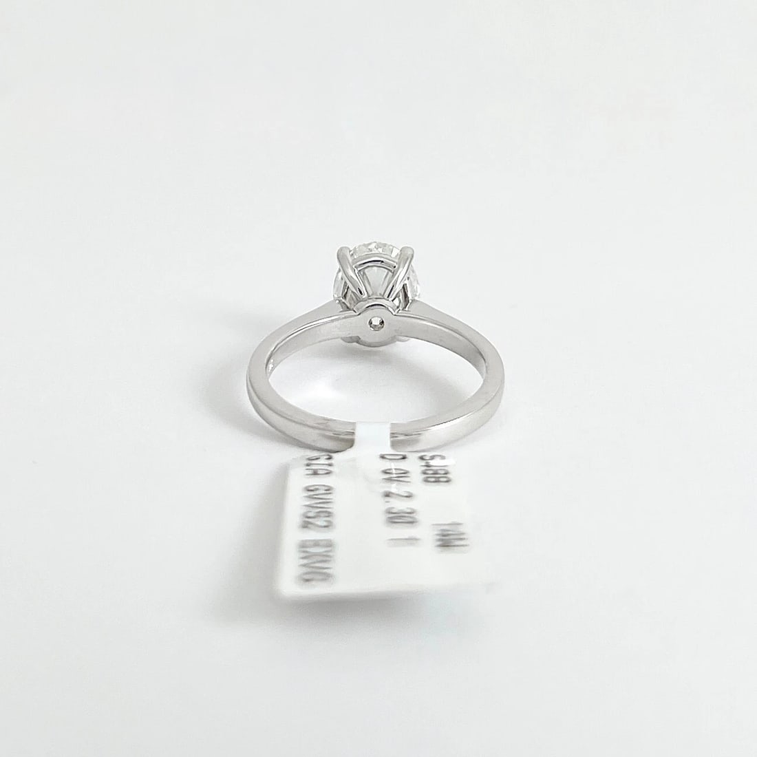 GIA Oval Solitaire Diamond Engagement Ring 14K White Gold, 2.30 CT - 7