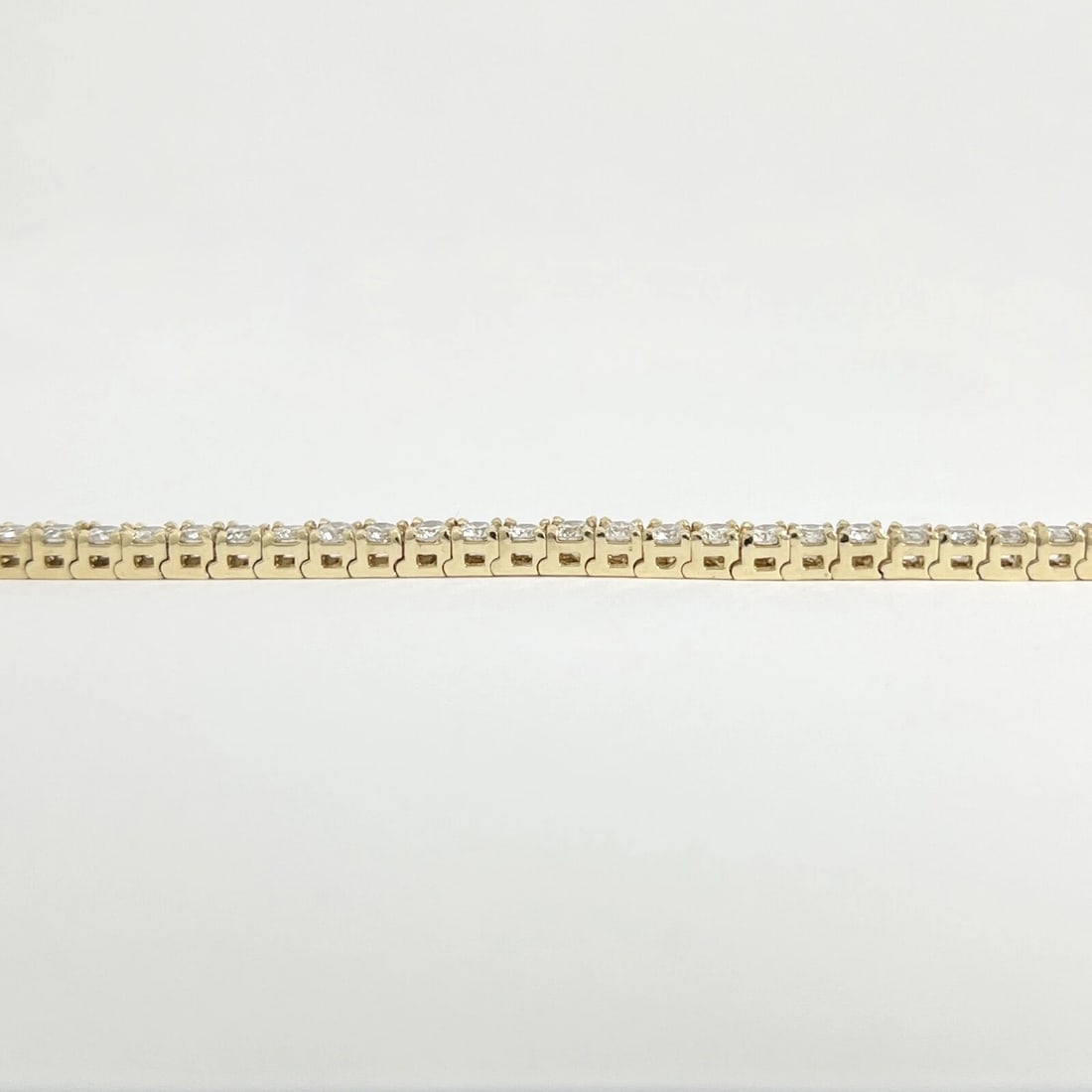 Round Diamond Tennis Bracelet 14K Yellow Gold, 8 Inches, 4.48 CTW - 7
