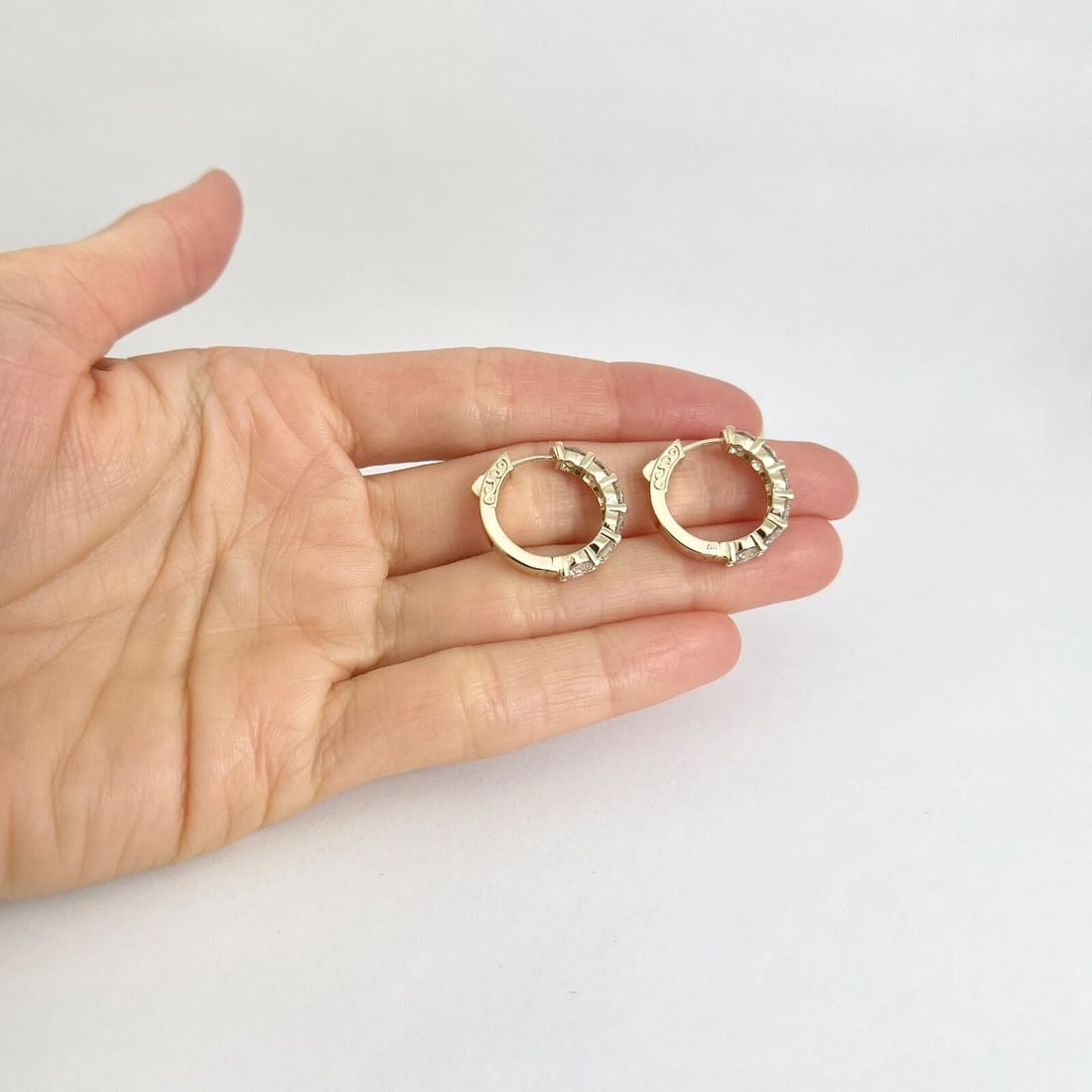 Diamond Hoop Earrings 14K Yellow Gold, 3.85 CTW - 4
