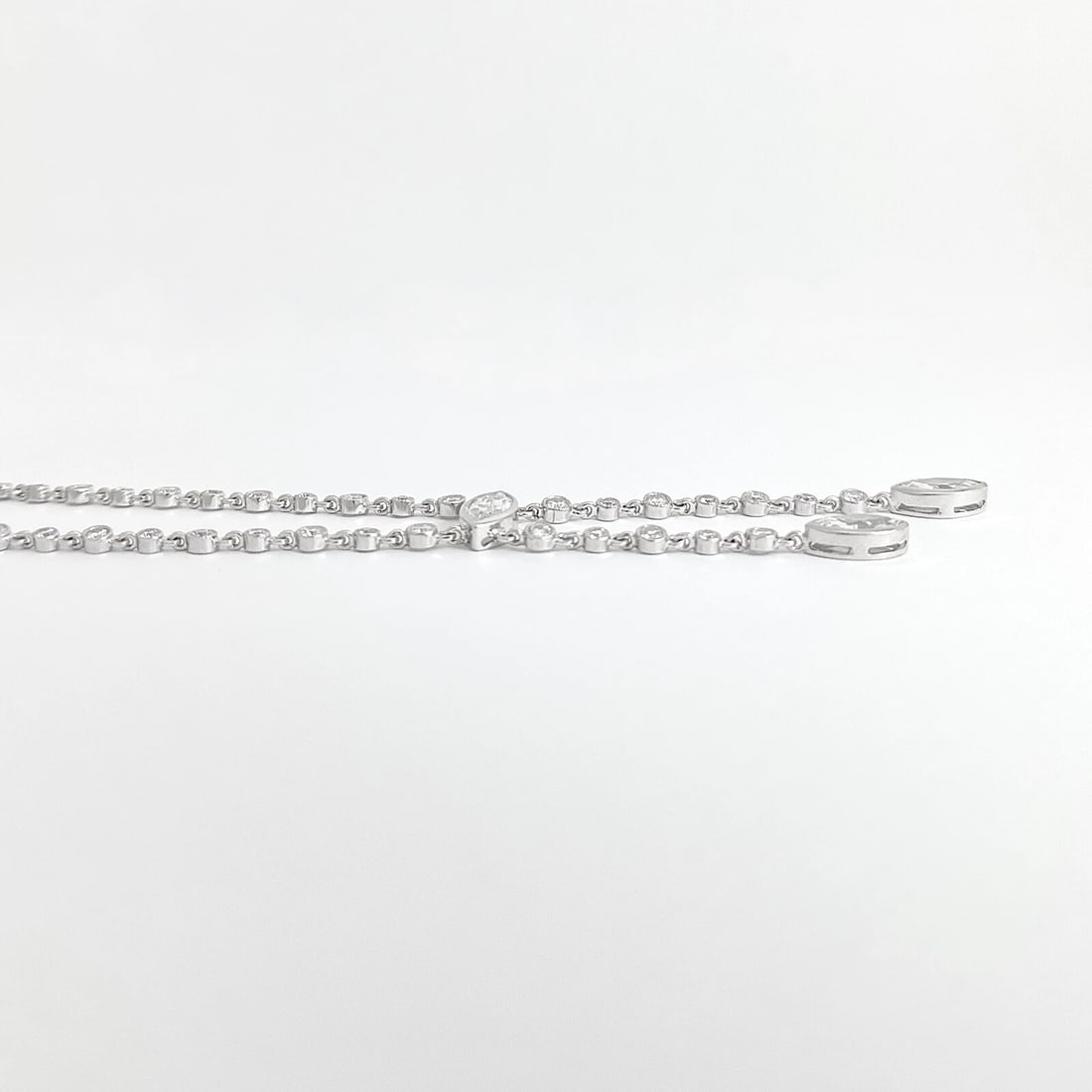 Marquise Diamond Pendant Lariat Y-Drop Necklace 18K White Gold, 5.67 CTW - 7