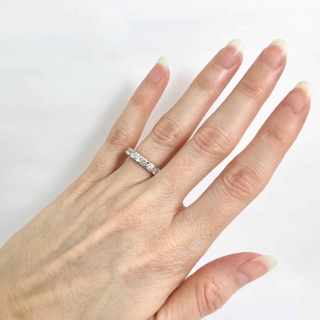 Round Diamond Eternity Ring Wedding Band Anniversary 14K White Gold, 2.73 CTW - 3