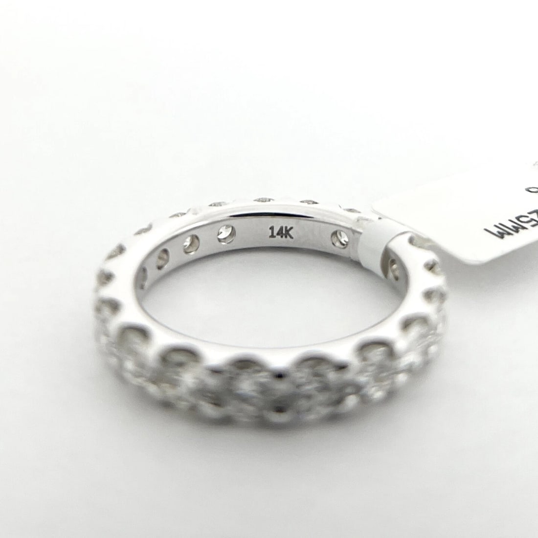 Round Diamond Eternity Ring Wedding Band Anniversary 14K White Gold, 2.73 CTW - 7