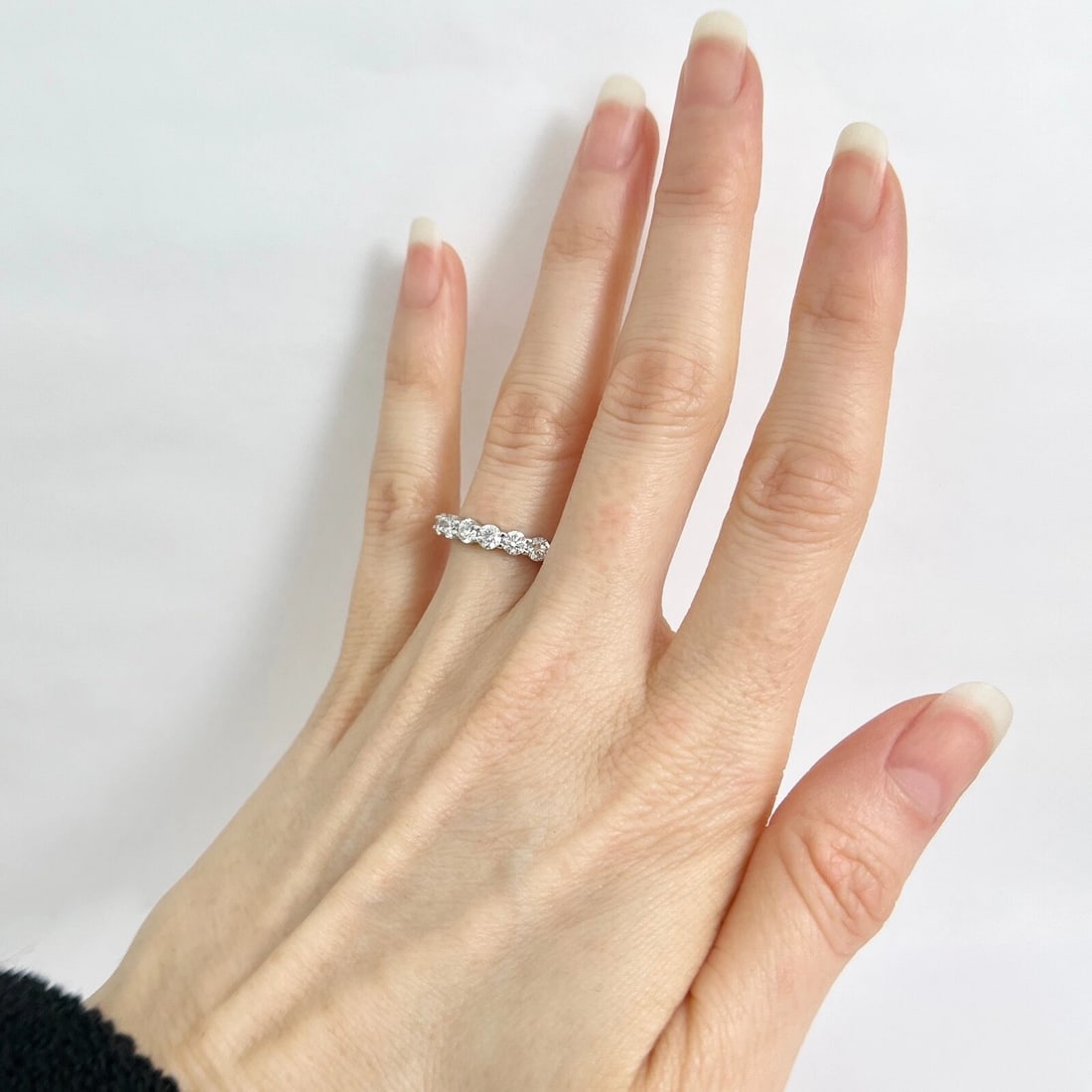 Round Diamond Eternity Ring Wedding Band Anniversary 14K White Gold, 2.50 CTW - 2