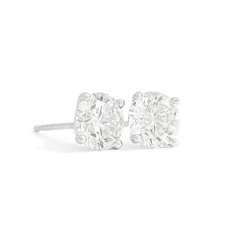 Round Diamond Stud Earrings 14K White Gold 4-Prong Martini, 1.41 CTW: Title: Round Diamond Stud Earrings 14K White Gold 4-Prong Martini, 1.41 CTW Description: Round Diamond Stud Earrings 14K White Gold 4-Prong Martini, 1.41 CTW These are gorgeous diamond stud earrings! 