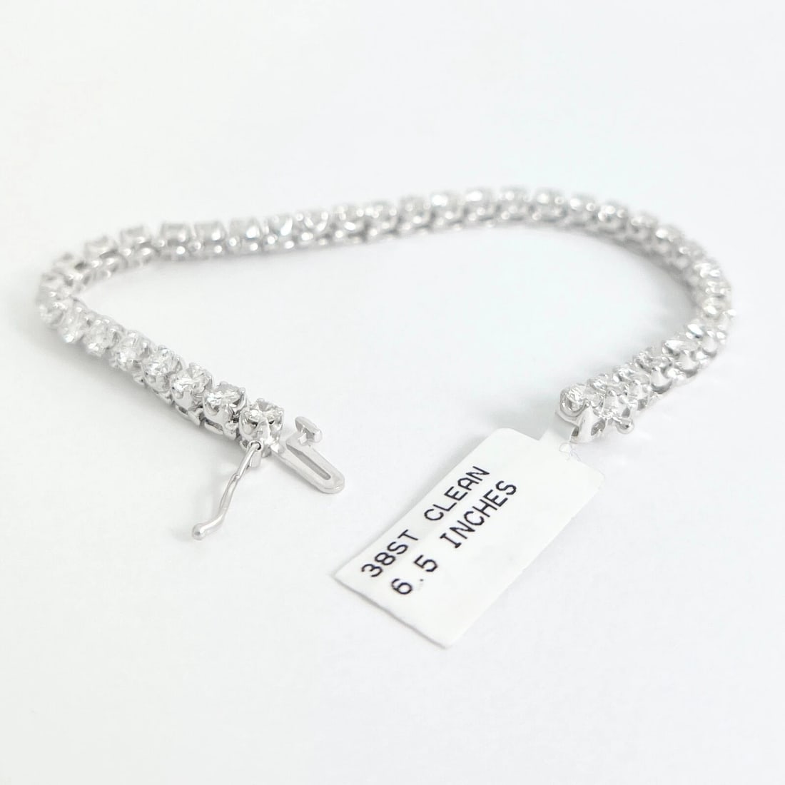 Round Diamond Tennis Bracelet 14K White Gold, 6.5 Inches, 5.05 CTW - 7