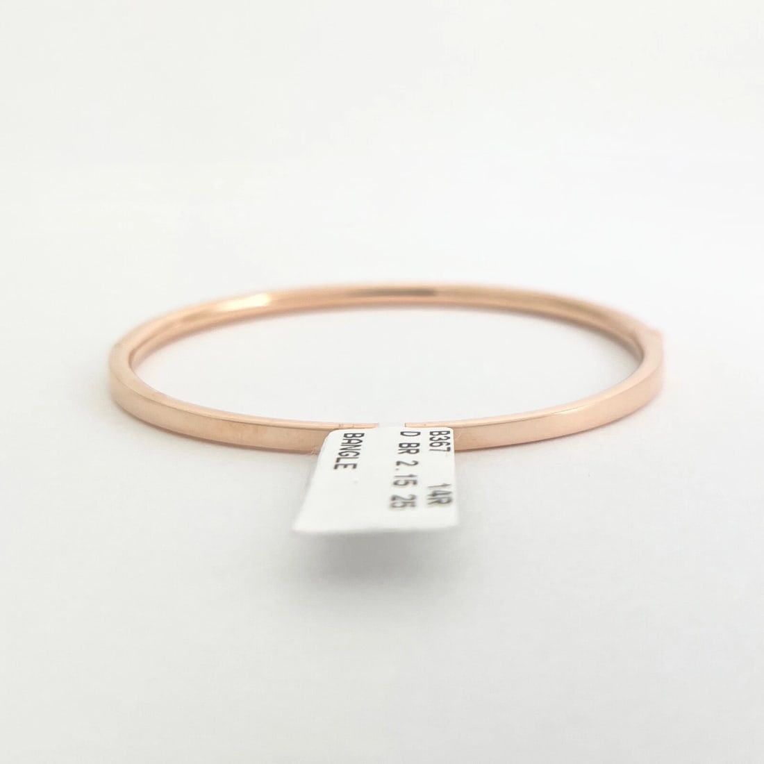 Round Diamond Bangle Bracelet 14K Pink Rose Gold, 2.15 CTW - 7