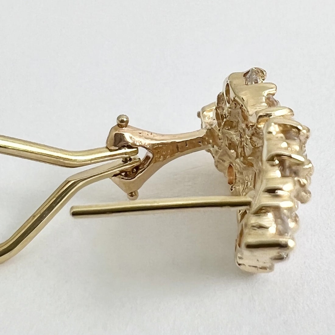 Cluster Diamond Drop Earrings 14K Yellow Gold, 2.24 CTW - 7