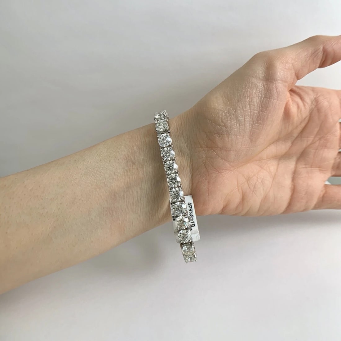 Round Diamond Tennis Bracelet 14K White Gold, 22.40 CTW, 7 Inches, 25.14 Grams - 5