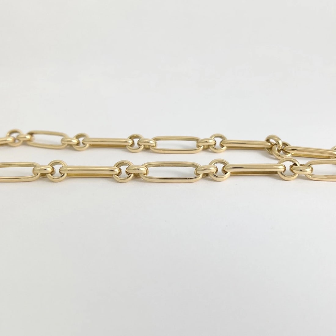 Roberto Coin Mixed Link Chain Necklace 18K Yellow Gold, 17 Inches, 24.22 Grams - 7