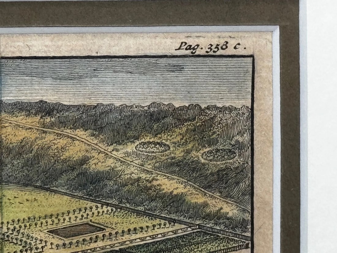 Chatsworth House, Derbyshire 18th Century Copper Engraving After Leonard Knyff - 10
