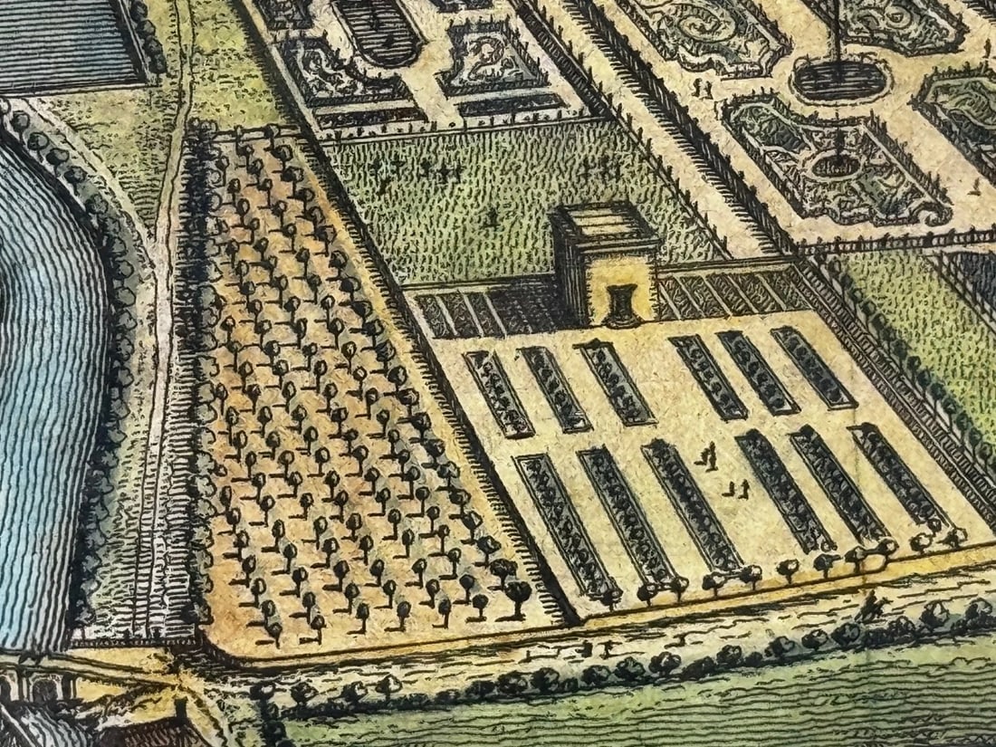 Chatsworth House, Derbyshire 18th Century Copper Engraving After Leonard Knyff - 13