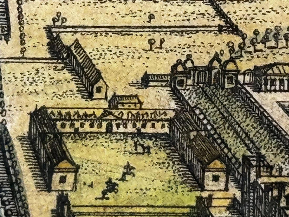 Chatsworth House, Derbyshire 18th Century Copper Engraving After Leonard Knyff - 19