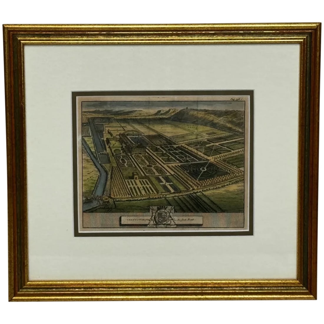 Chatsworth House, Derbyshire 18th Century Copper Engraving After Leonard Knyff (1 of 20)