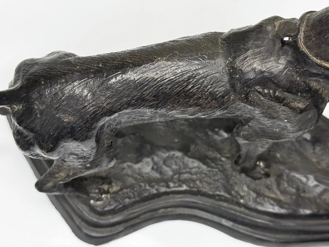 Antique Bronze Hound Dogs c.1860 | French Animalier Sculpture - 10