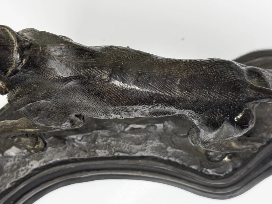 Antique Bronze Hound Dogs c.1860 | French Animalier Sculpture - 11