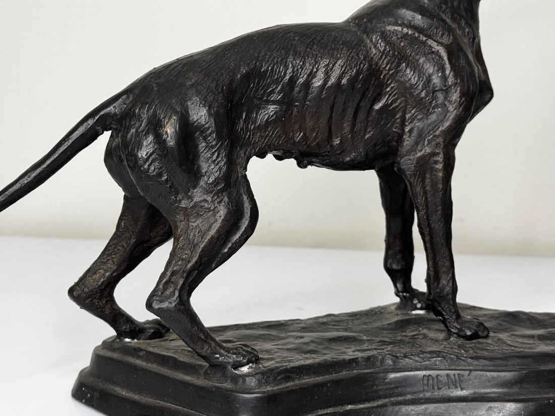 Antique Bronze Hound Dogs c.1860 | French Animalier Sculpture - 13