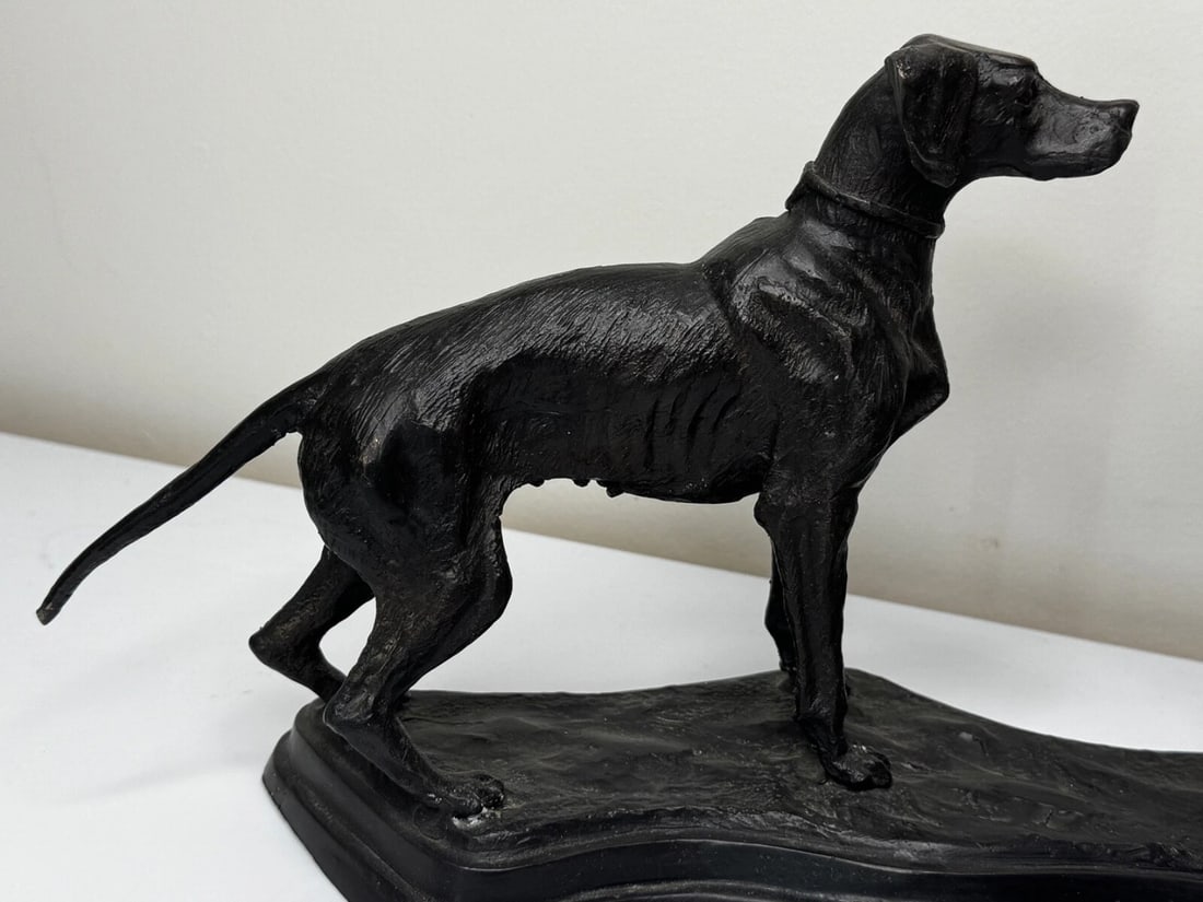 Antique Bronze Hound Dogs c.1860 | French Animalier Sculpture - 4