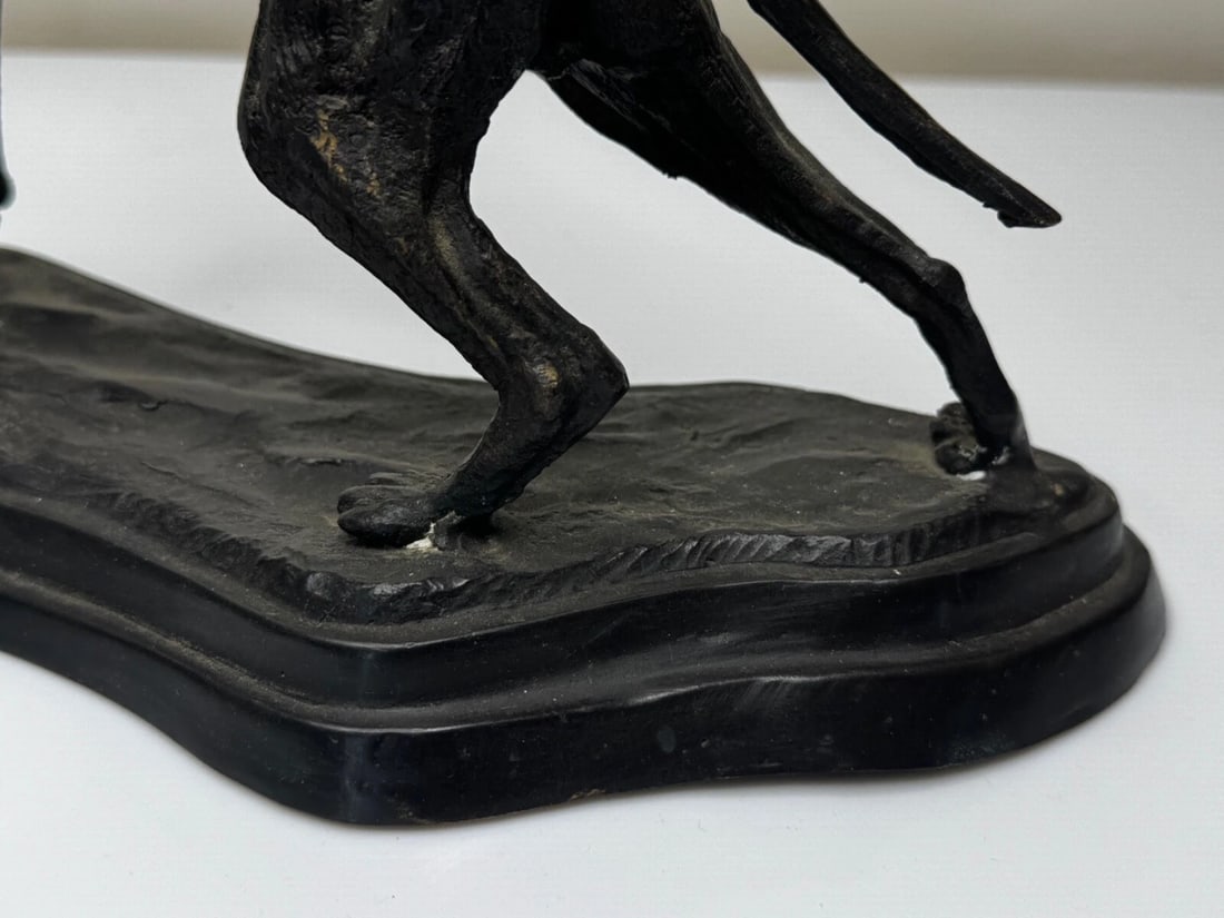 Antique Bronze Hound Dogs c.1860 | French Animalier Sculpture - 5